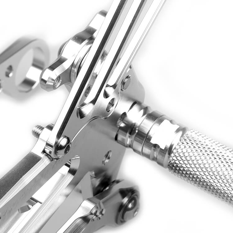 Silver Rear Sets for BMW S 1000 RR ABS 2009 - 2014