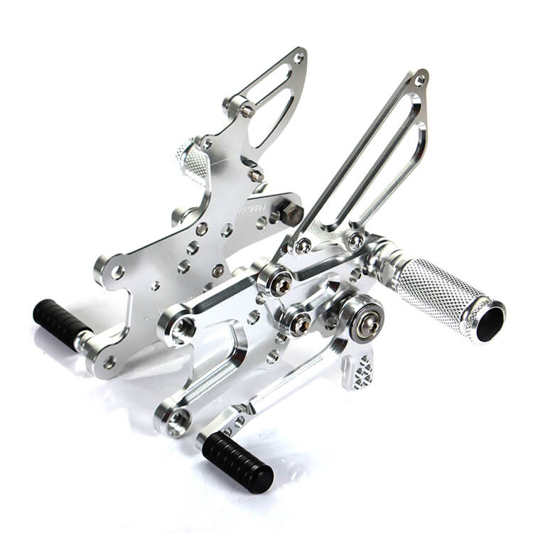 Silver Rear Sets for HONDA CBR 600RR ABS 2009 - 2017