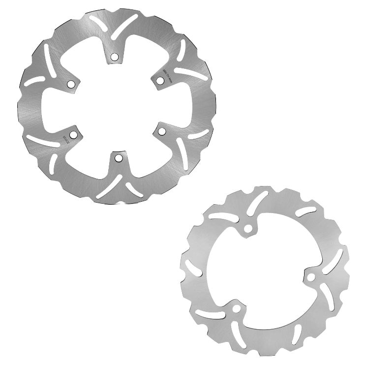 1 Front & 1 Rear Brake Disc Rotors for KAWASAKI Ninja 250 R 2008-2012