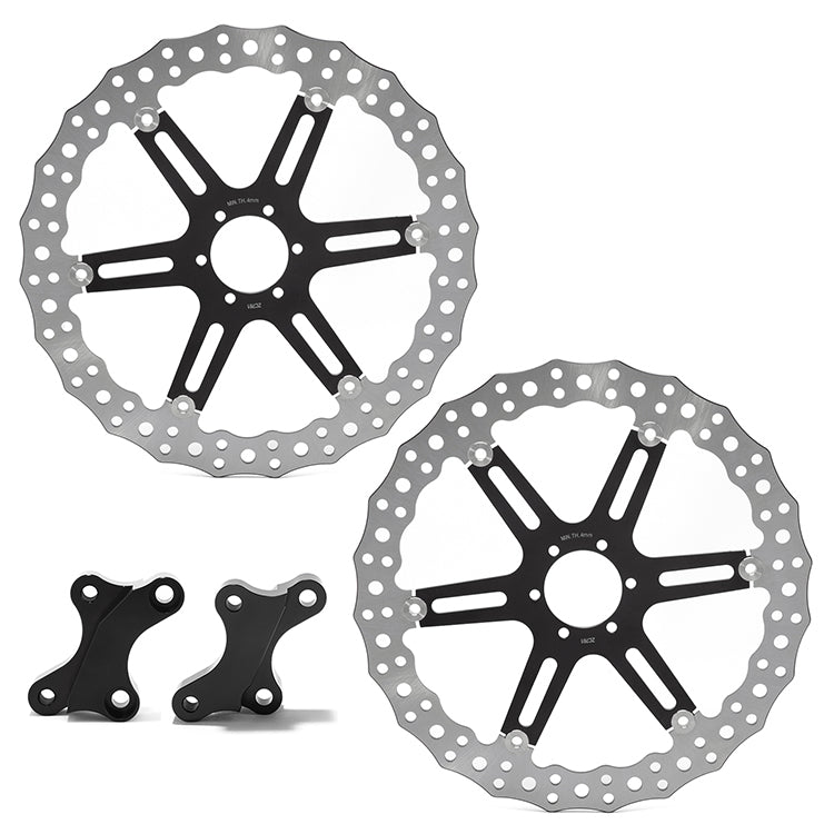 2 x Oversize Front Brake Rotors Adapters for Victory Vision Magnum Hammer Hard Ball Cross Country / Indian Chieftain Roadmaster