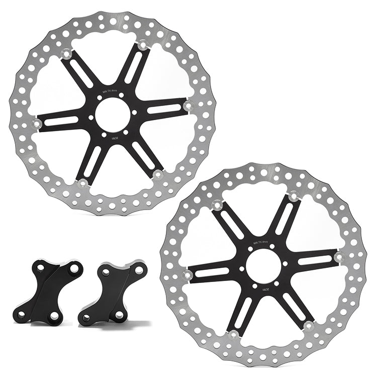 2× Oversize Front Brake Rotors Adapters for Victory Vision Magnum Hammer Hard Ball Cross Country / Indian Chieftain Roadmaster