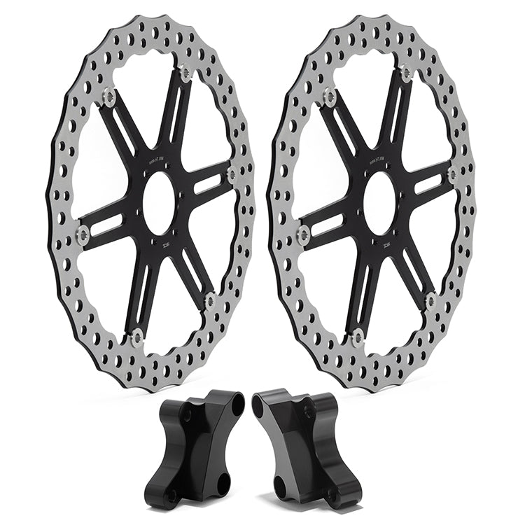 2 x Oversize Front Brake Rotors Adapters for Victory Vision Magnum Hammer Hard Ball Cross Country / Indian Chieftain Roadmaster