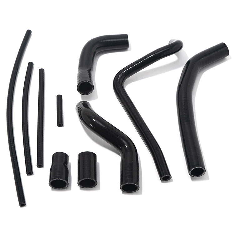 Black Silicone Radiator Hose Kit (10-Piece) For Yamaha YZF-R1 YZF R1 1000 2009-2014