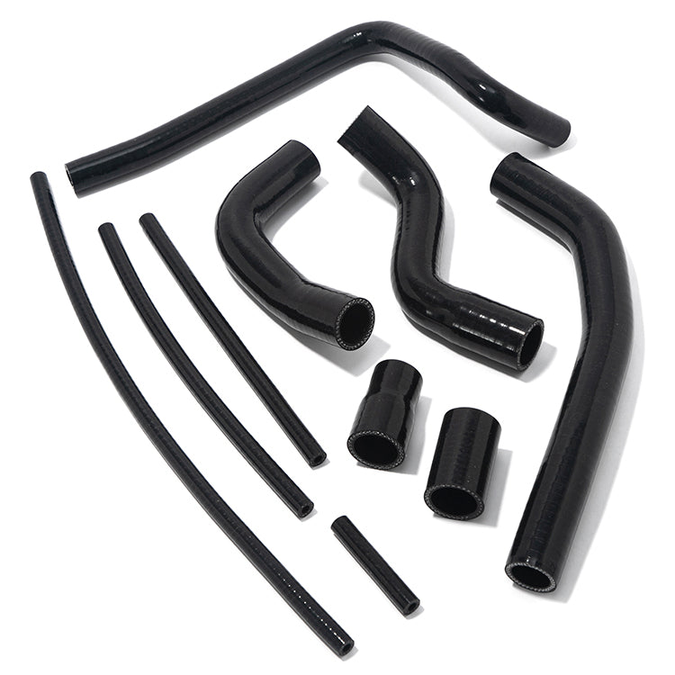 Black Silicone Radiator Hose Kit (10-Piece) For Yamaha YZF-R1 YZF R1 1000 2009-2014