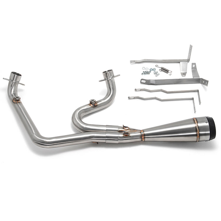 Brushed 2 into 1 Mufflers Exhaust Pipes for Indian Challenger 2020-Up