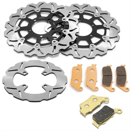 Front Rear Brake Discs Rotors Pads for Triumph Street Triple 675 2013-2016 / 765 S 2017-2019