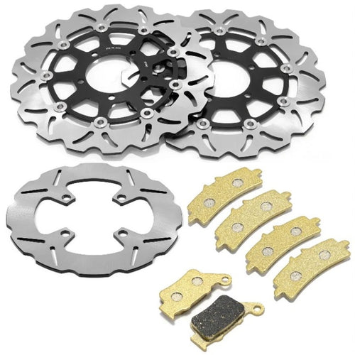 Front Rear Brake Rotors Pads for TRIUMPH Daytona 675 R 13-17 / Street Triple 765 R 20-22 RS 18-24