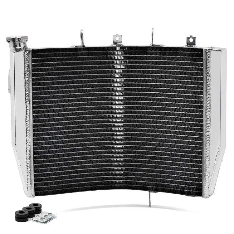 High-Performance Aluminum Engine Water Cooling Radiator for Kawasaki ZZR 1400 2006-2020 / GTR 1400 2008-2020 26mm High-Flow Curved Core