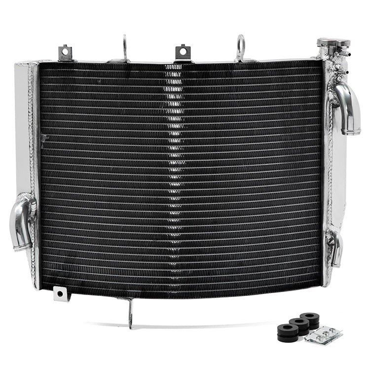 High-Performance Aluminum Engine Water Cooling Radiator for Kawasaki ZZR 1400 2006-2020 / GTR 1400 2008-2020 26mm High-Flow Curved Core
