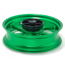 Load image into Gallery viewer, 17x3.5 Front &amp; 17x4.5 Rear Green Forged Aluminum Wheel for Kawasaki Ninja 400 2020-2023