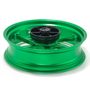 17x3.5 Front & 17x4.5 Rear Green Forged Aluminum Wheel for Kawasaki Ninja 400 2020-2023