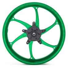Load image into Gallery viewer, 17x3.5 Front &amp; 17x4.5 Rear Green Forged Aluminum Wheel for Kawasaki Ninja 400 2020-2023
