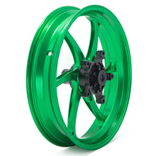 Load image into Gallery viewer, 17x3.5 Front &amp; 17x4.5 Rear Green Forged Aluminum Wheel for Kawasaki Ninja 400 2020-2023