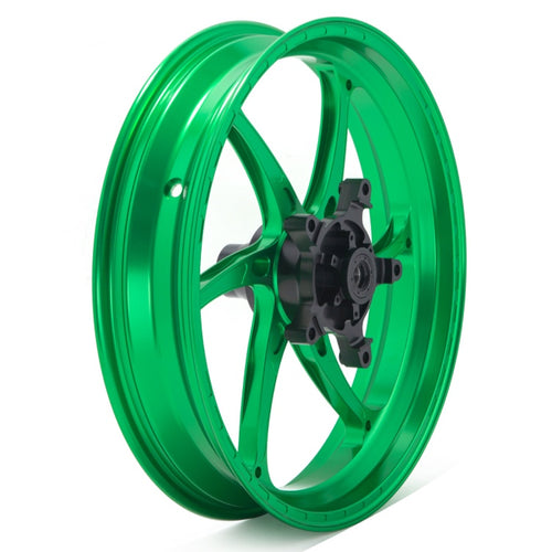 17x3.5 Front & 17x4.5 Rear Green Forged Aluminum Wheel for Kawasaki Ninja 400 2020-2023
