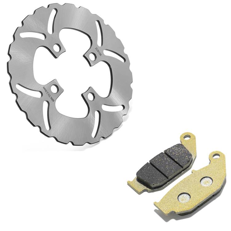 Rear Brake Disc Rotor & Pads for Honda MSX 125 (ABS) 2018-2024 (non-ABS) 2013-UP
