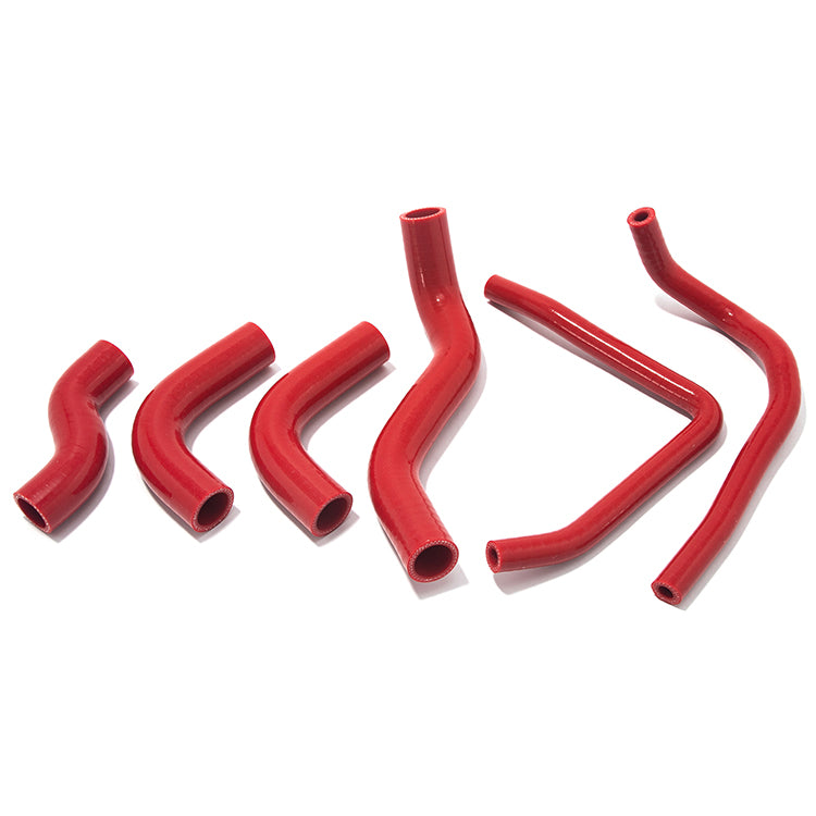 Red Silicone Radiator Hose Kit (6-Piece) For Kawasaki Z1000 Z 1000 2003-2006