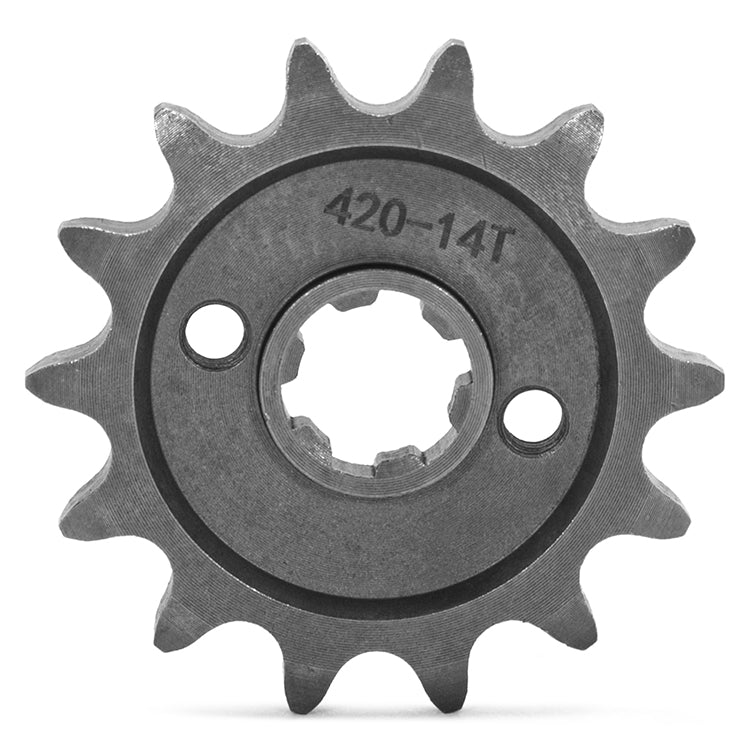 Steel Front Sprocket for Honda ST50 87-90 ANF125 03-12 C125 18-24 / Kawasaki KLX 02-09 / Kymco 110 Visa-R 125 Jetix 12-up / Suzuki DR-Z110 03-05