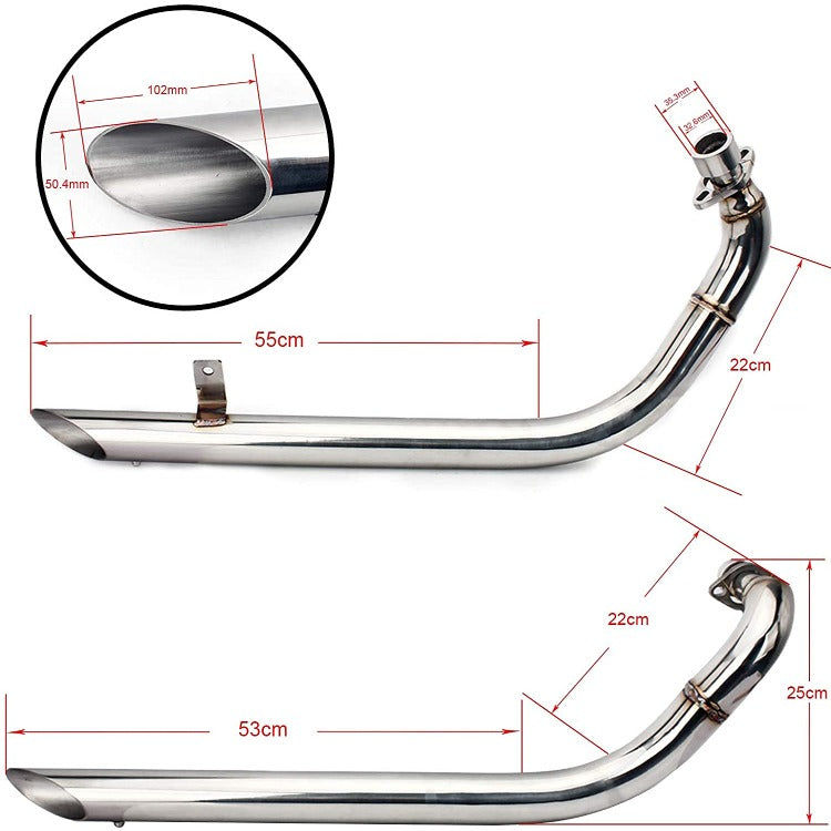Motorcycle Muffler Exhaust System Pipes for Yamaha Virago XV535 XV400 1987-2004 with Silencer