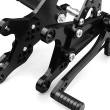 Load image into Gallery viewer, Black Rear Sets for KAWASAKI ZX-6R 2005 - 2008