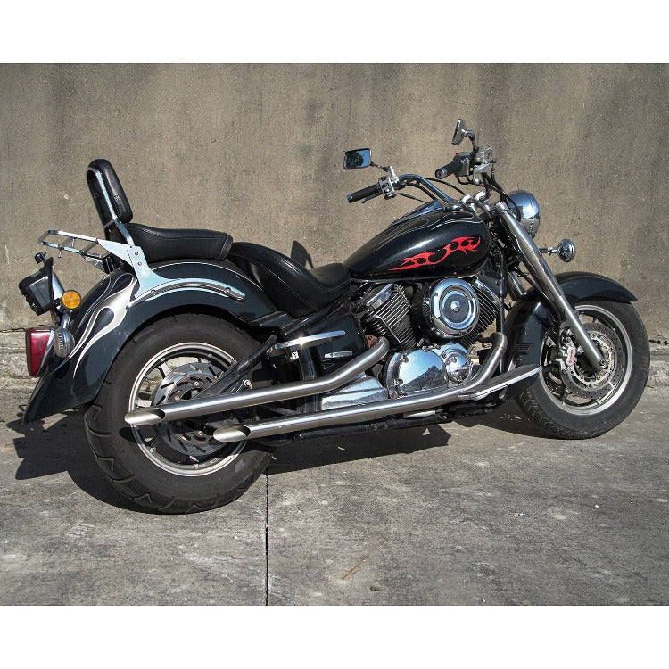 Stainless Steel Exhaust System Pipes for Yamaha XVS1100 DragStar 1100 / V Star 1100 Classic Custom Silverado