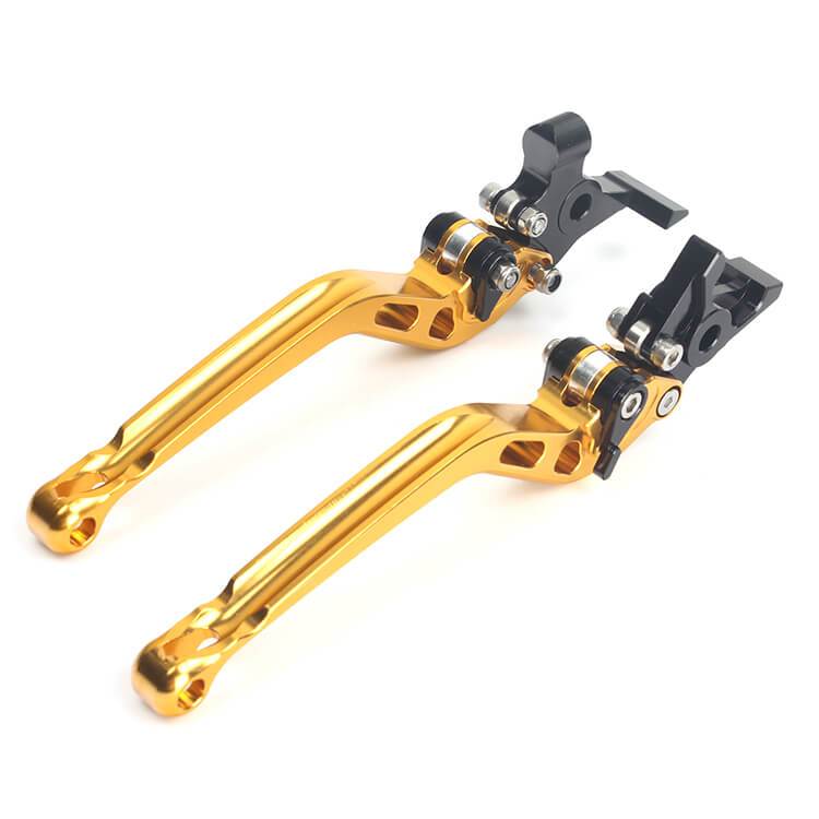 Gold Motorcycle Levers For DUCATI 1198 S R 2009 - 2011