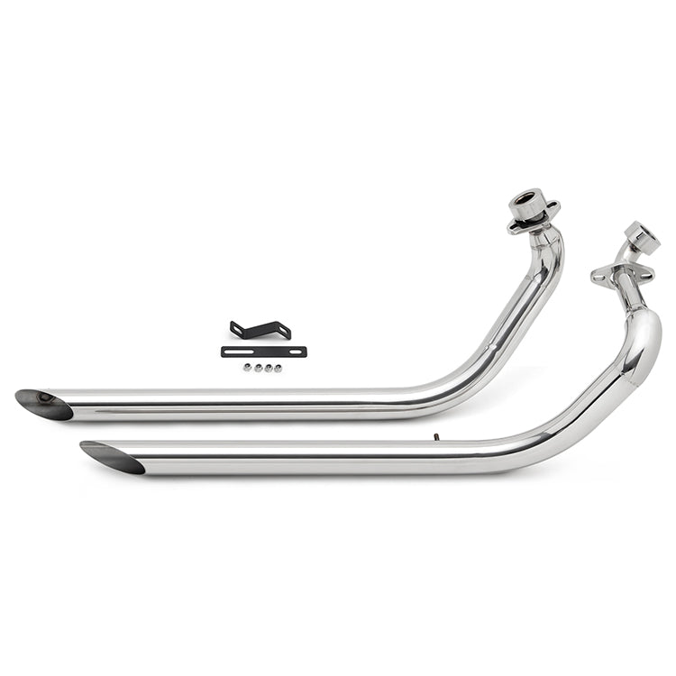 (UK Only) Stainless Steel Muffler Exhaust System Pipes for Yamaha Virago 750 XV750 / Virago XV1100 XV1100S with Silencer
