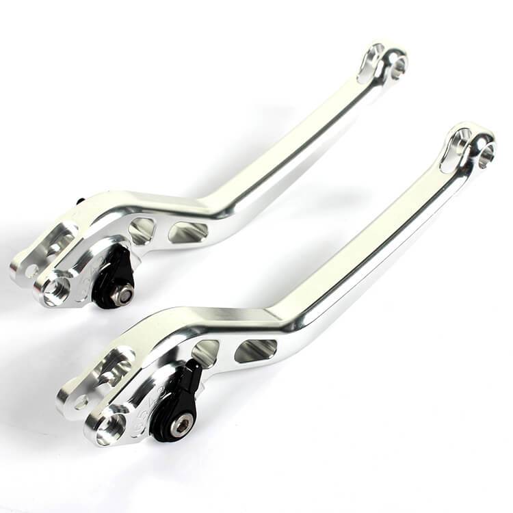 Silver Motorcycle Levers For KAWASAKI	NINJA 500R 1990 - 2009