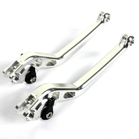Silver Motorcycle Levers For KAWASAKI	NINJA 500R 1990 - 2009