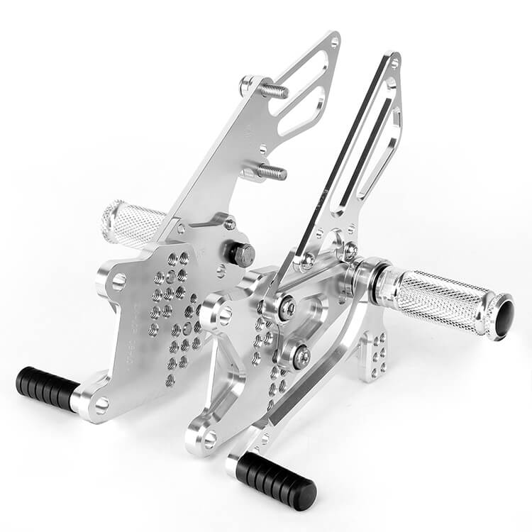 Silver Rear Sets for KAWASAKI ZX-10R 2008 - 2010