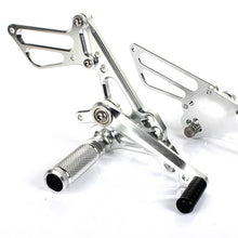 Load image into Gallery viewer, Silver Rear Sets for SUZUKI GSX-R 600 2011