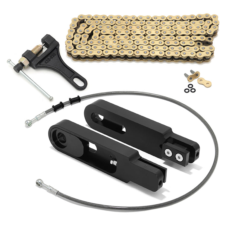 Swing Arm Extensions Chain Brake Line Chain Remover Kit for Kawasaki Z1000 2007