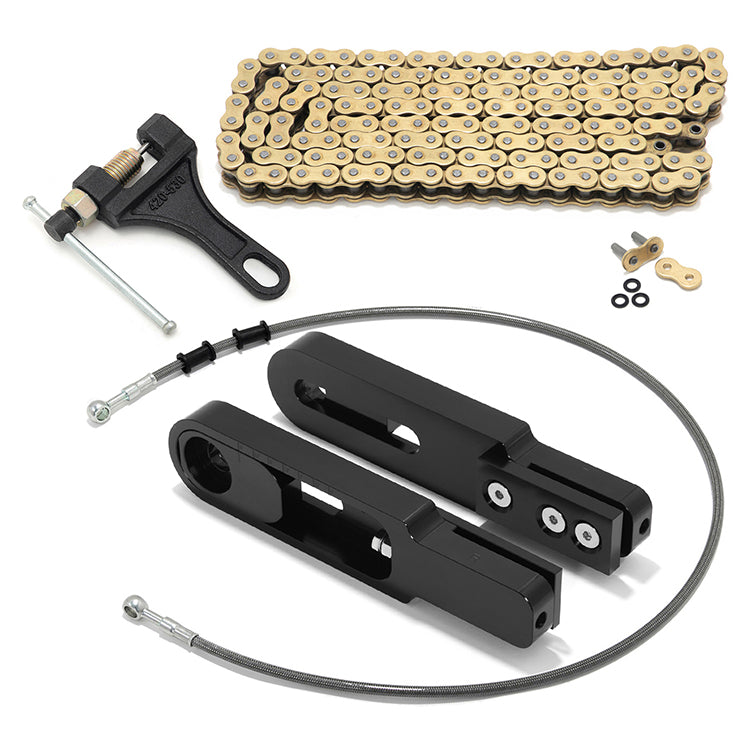Swing Arm Extensions Brake Line Chain Remover Kit for Yamaha FZ09 14-17 / MT09 FJ-09 XSR-900 14-20
