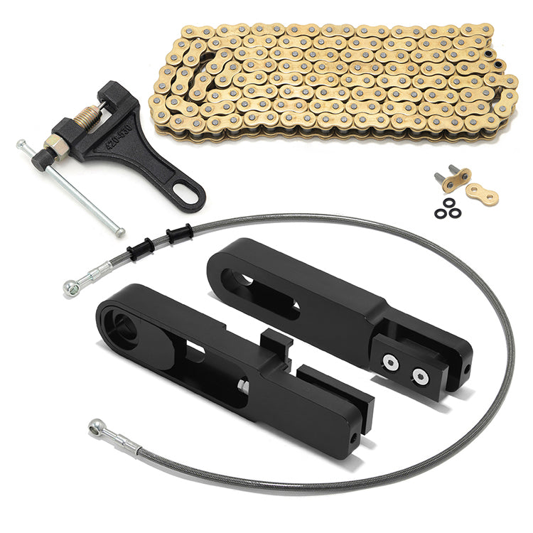 Swing Arm Extensions Chain Brake Line Chain Remover Kit for Yamaha YZF R1 2007-2014