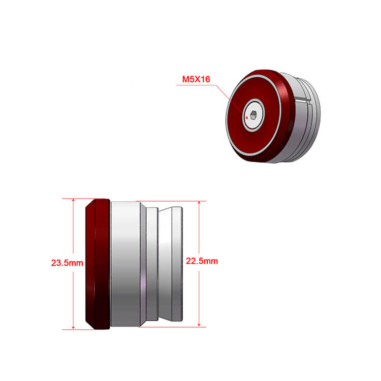23.5mm Aluminum Motorcycle Frame Plug For Ducati